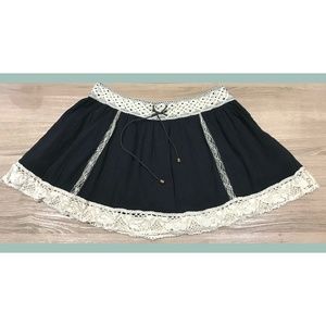 Forever 21 Black Lace Mini Skirt S